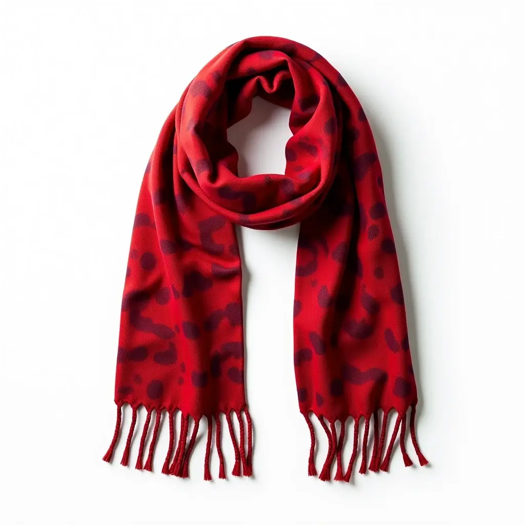 Wollschal mit Muster